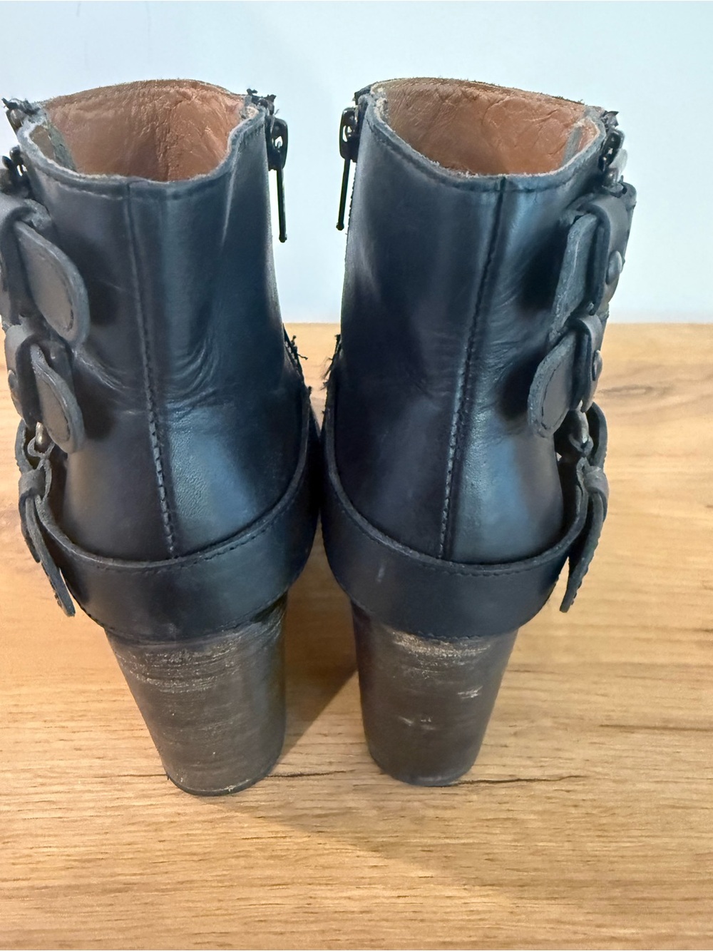 freebird Black Leather Buckle Ankle Booties - Picture 5 of 7